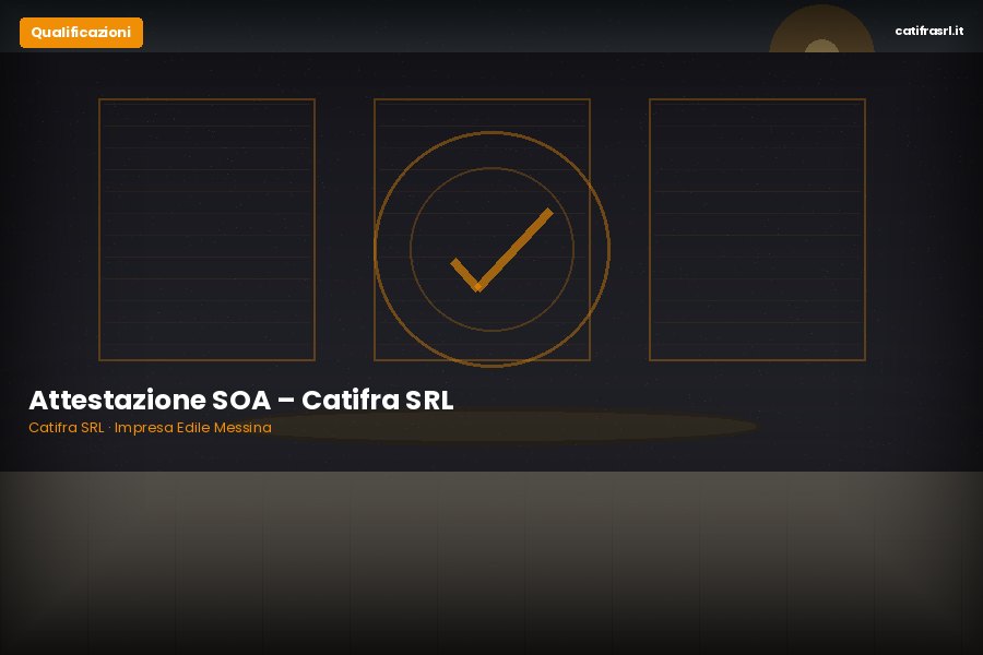 Attestazione SOA – Catifra SRL