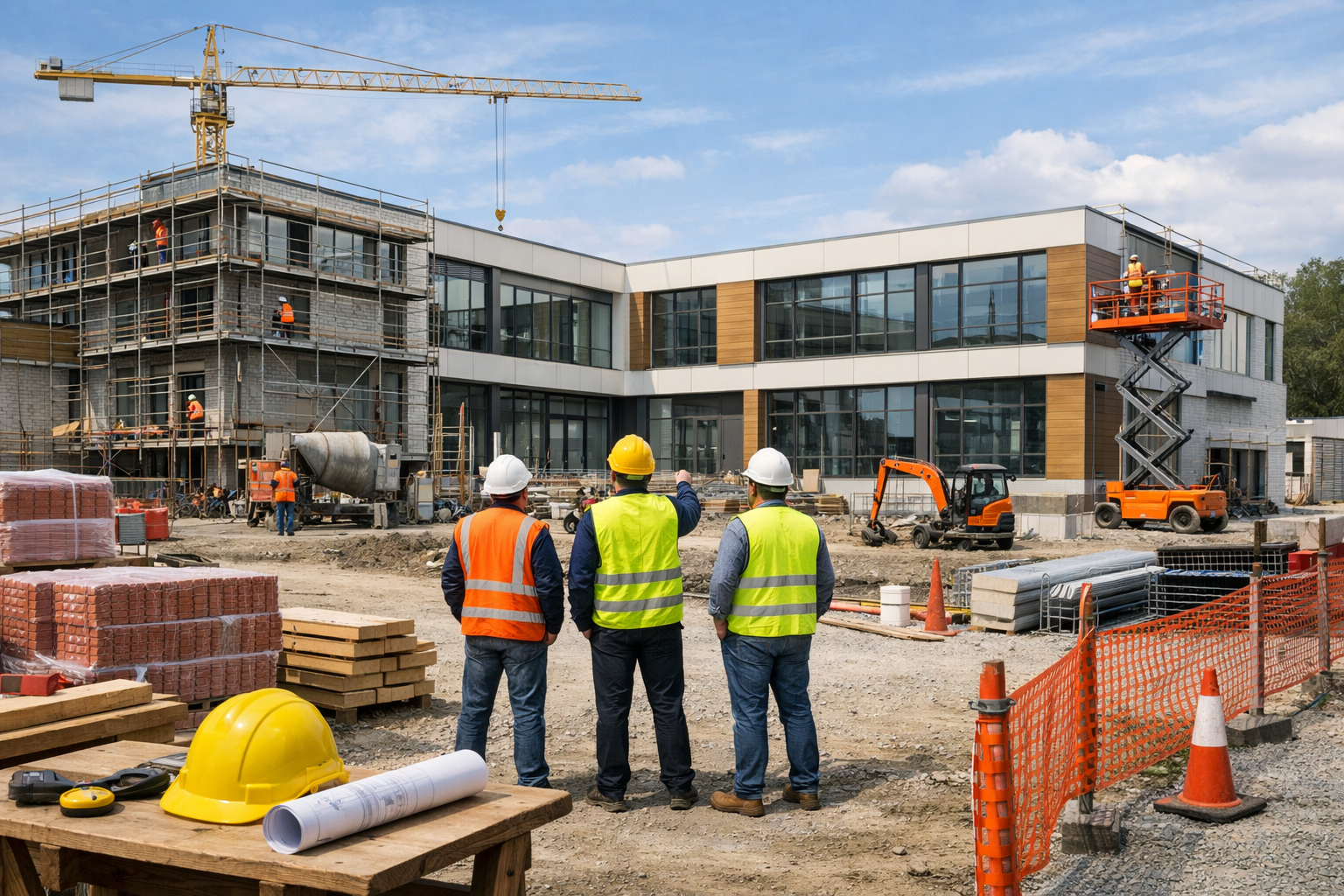 costruzione di scuole e centri sportivi