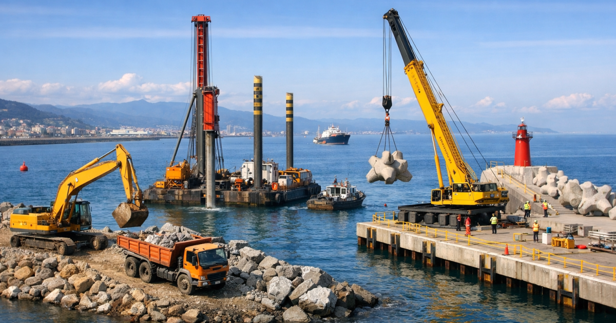 interventi nei porti e nelle aree costiere