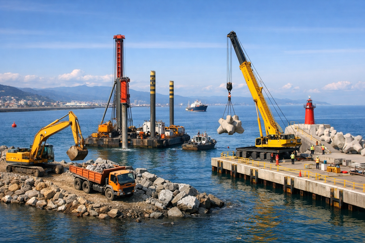 interventi nei porti e nelle aree costiere