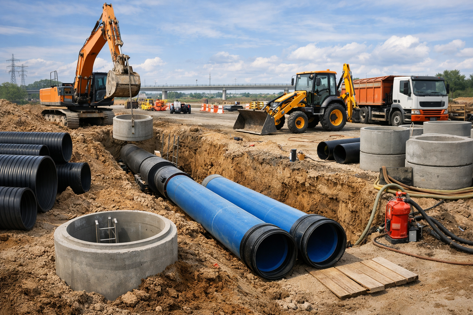 interventi su reti fognarie e acquedotti