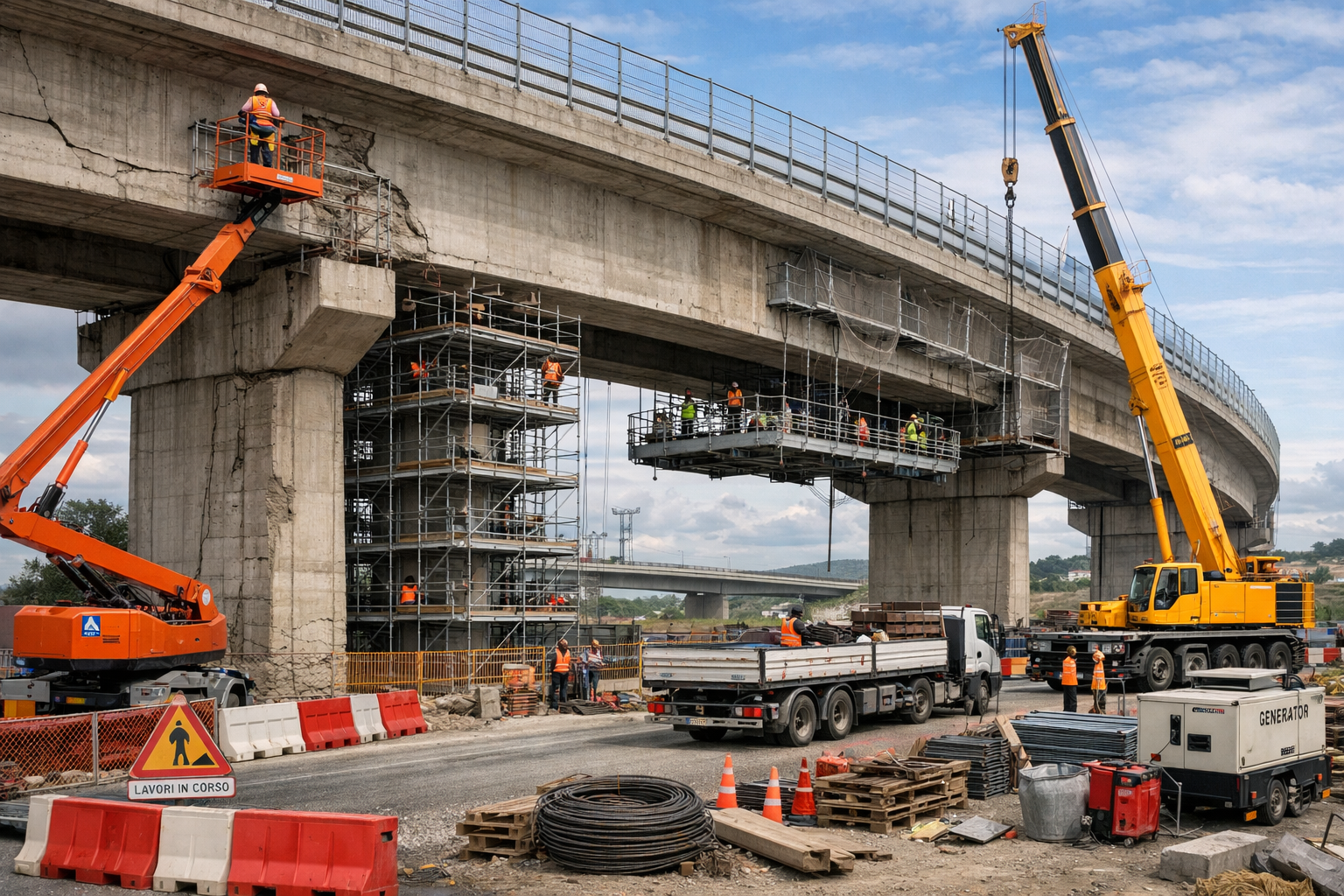 lavori su ponti e viadotti